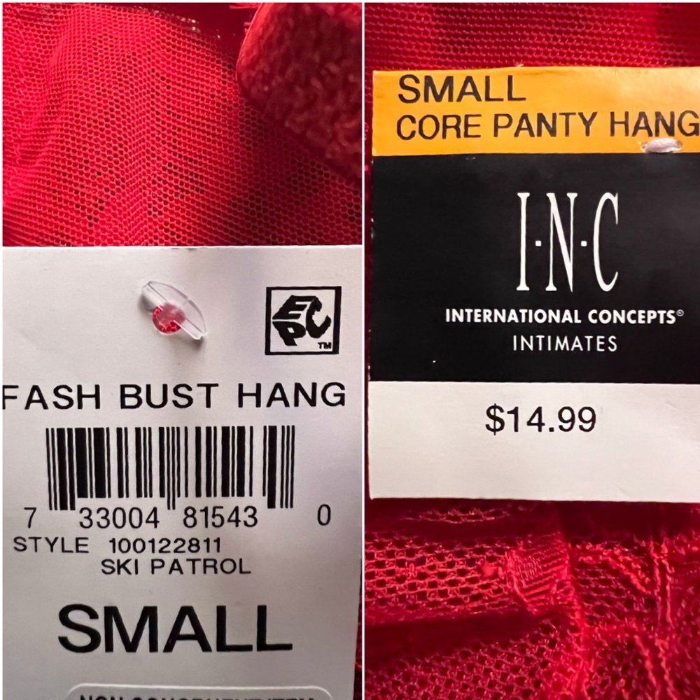 - INC Sz S Red Bustier & High Rise Panty Set! NEW! - Picture 10 of 16
